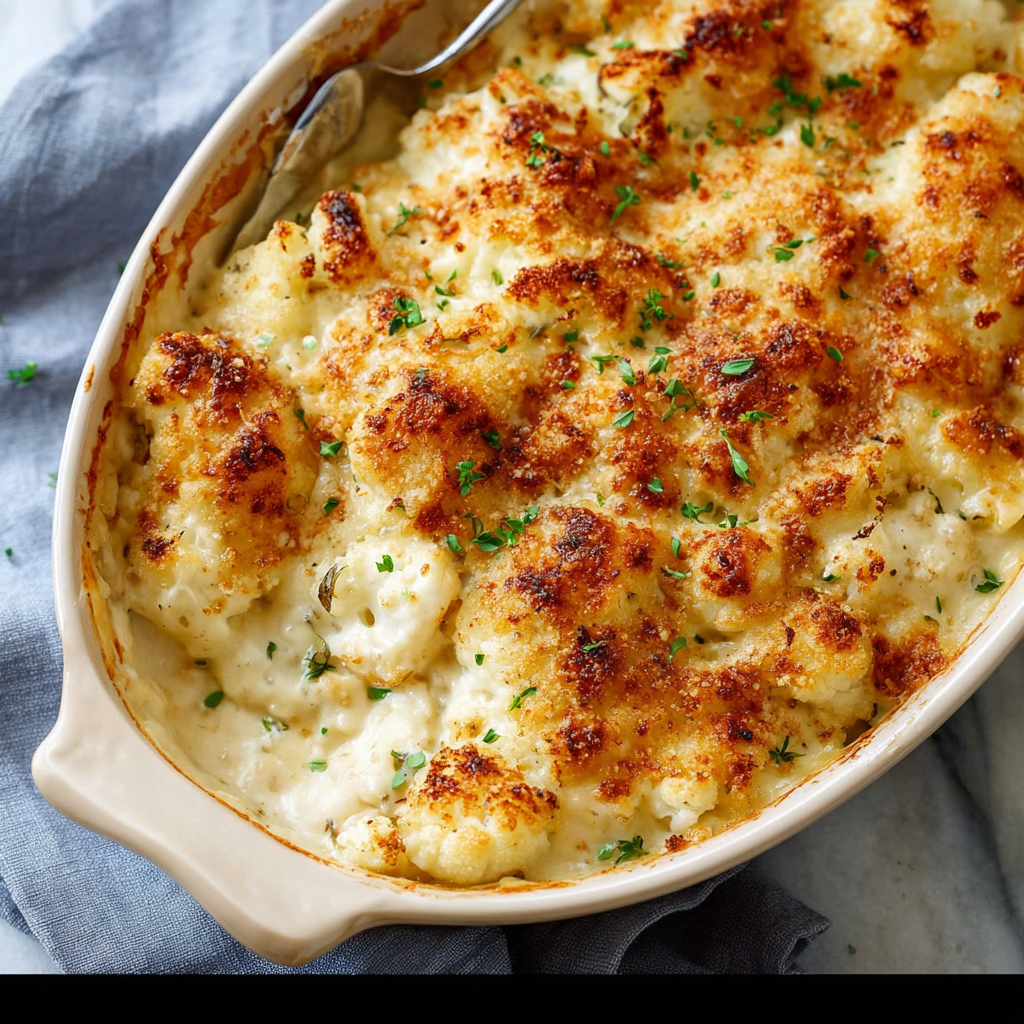 Cheesy Cauliflower Gratin