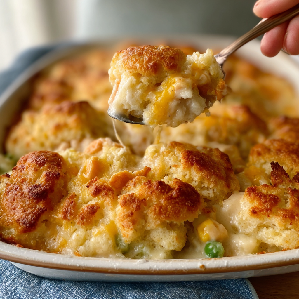 Easy Chicken Cobbler Dinner Casserole