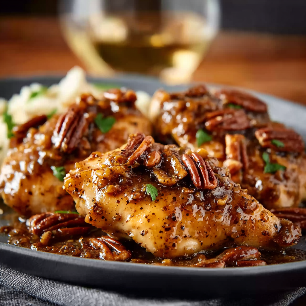 Maple Bourbon Pecan Chicken