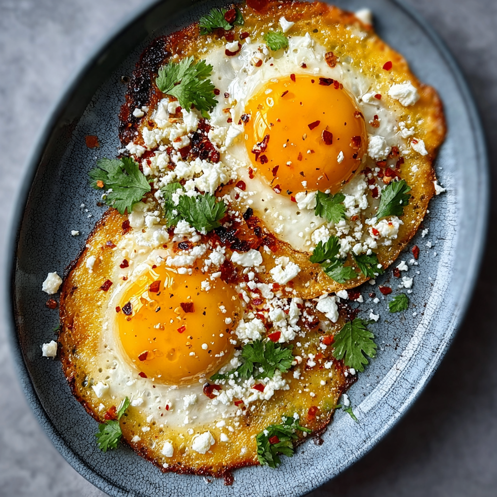 Crispy Feta Fried Eggs