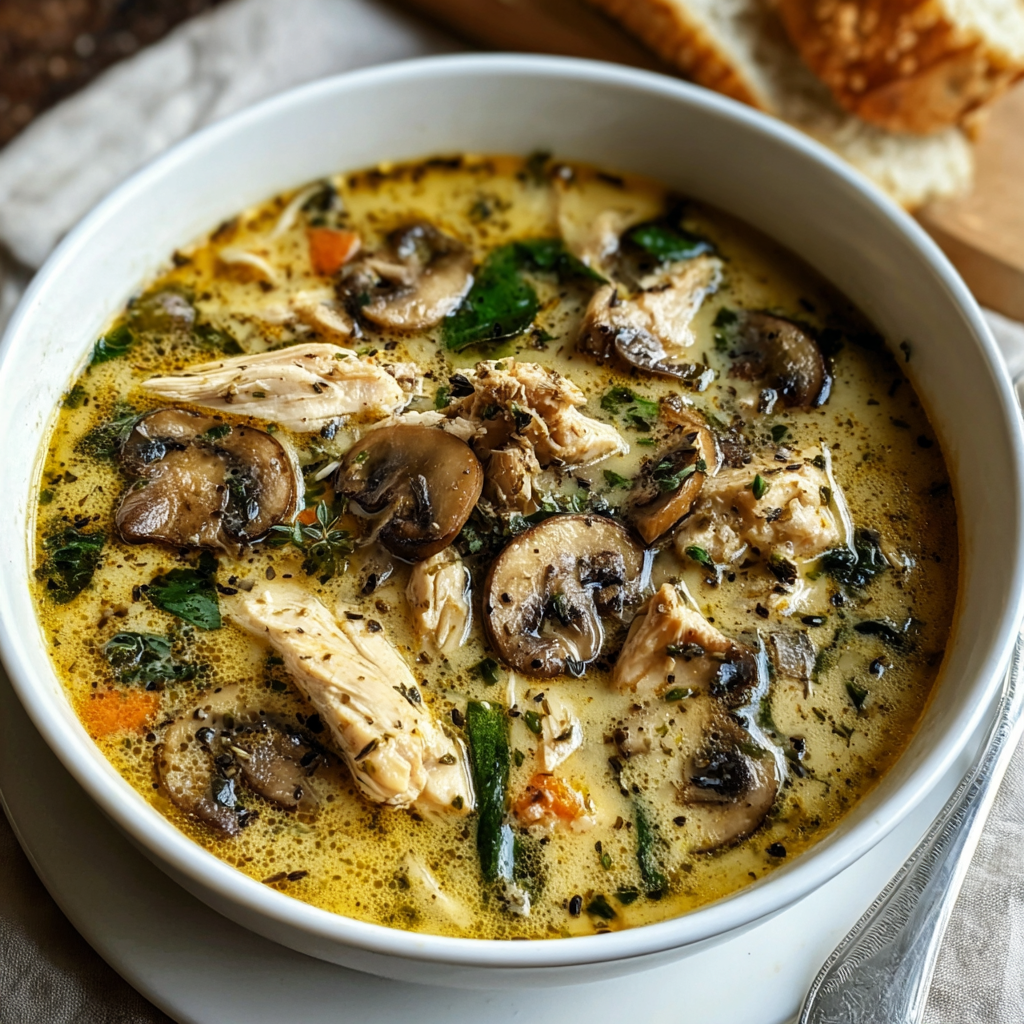 Rotisserie Chicken Mushroom Soup
