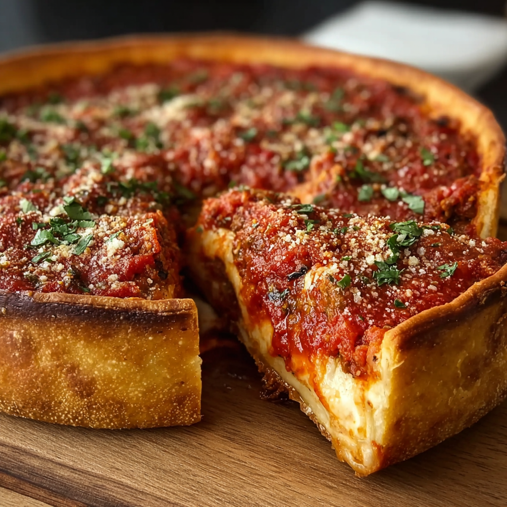 Classic Chicago Deep Dish Pizza