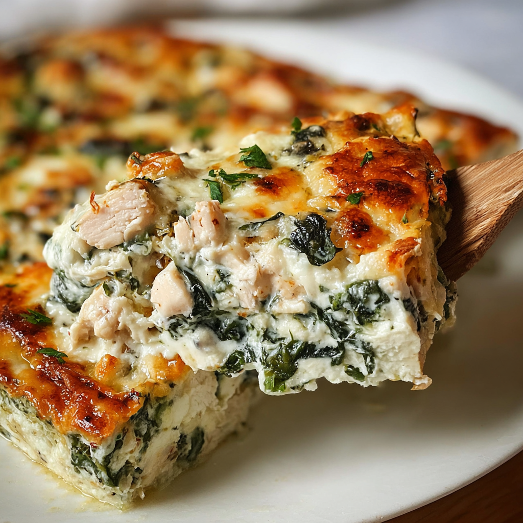 Chicken and Spinach Casserole with Cream Cheese
