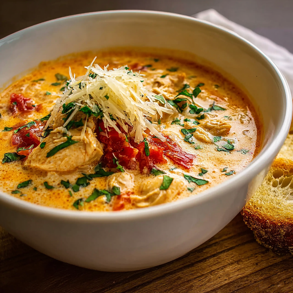 Creamy Chicken Parmesan Soup
