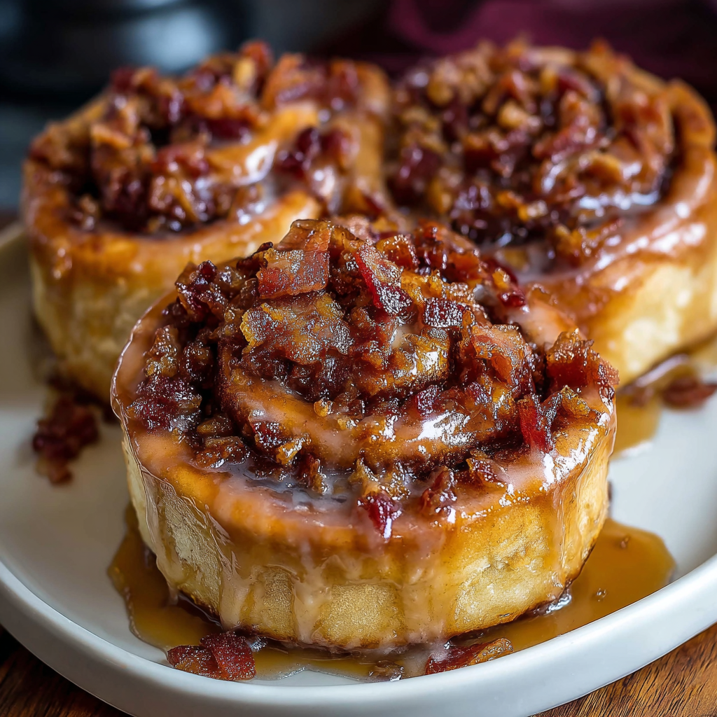 Rolled out cinnamon roll dough with filling