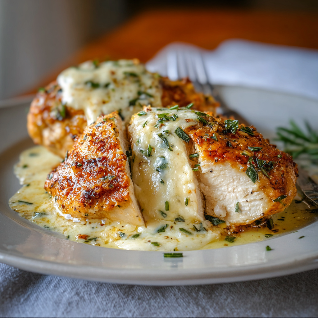 Close up of creamy cheese topping