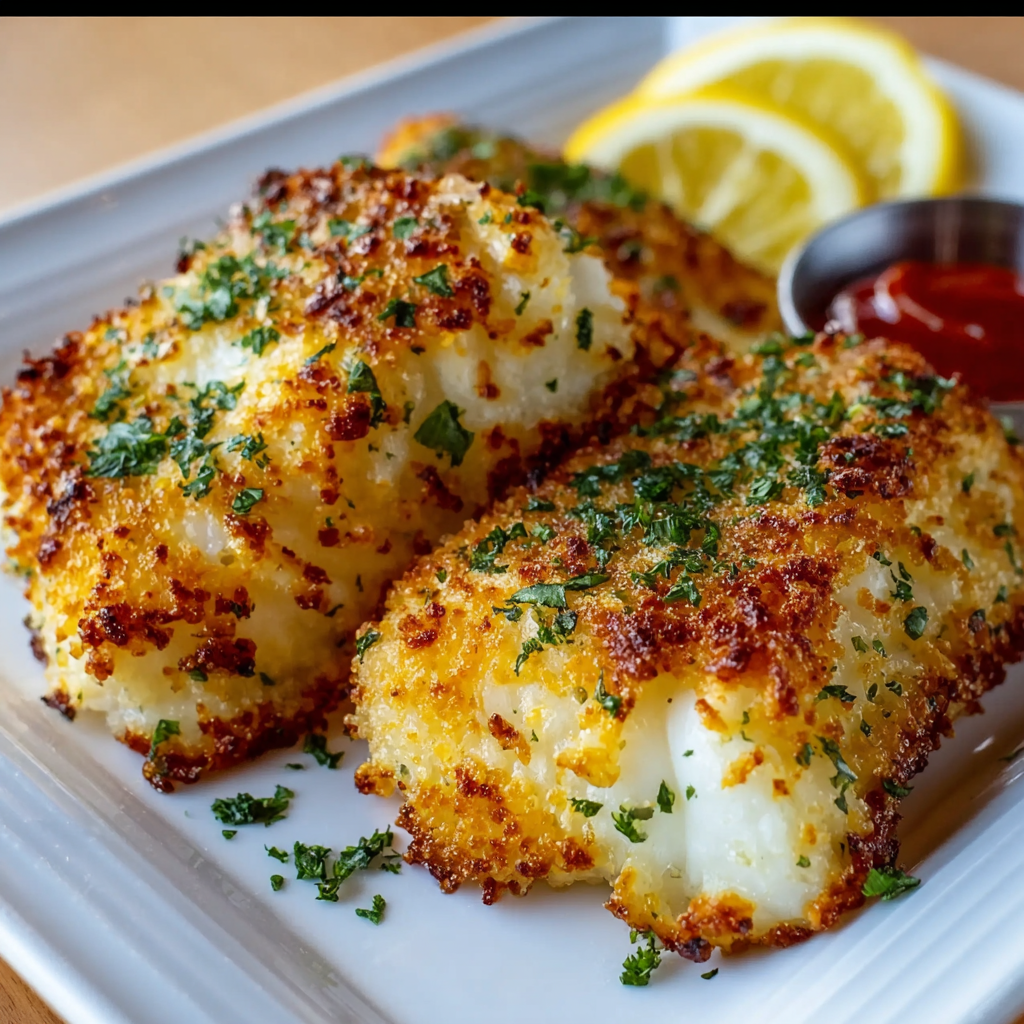 Crispy Air Fryer Parmesan Cod
