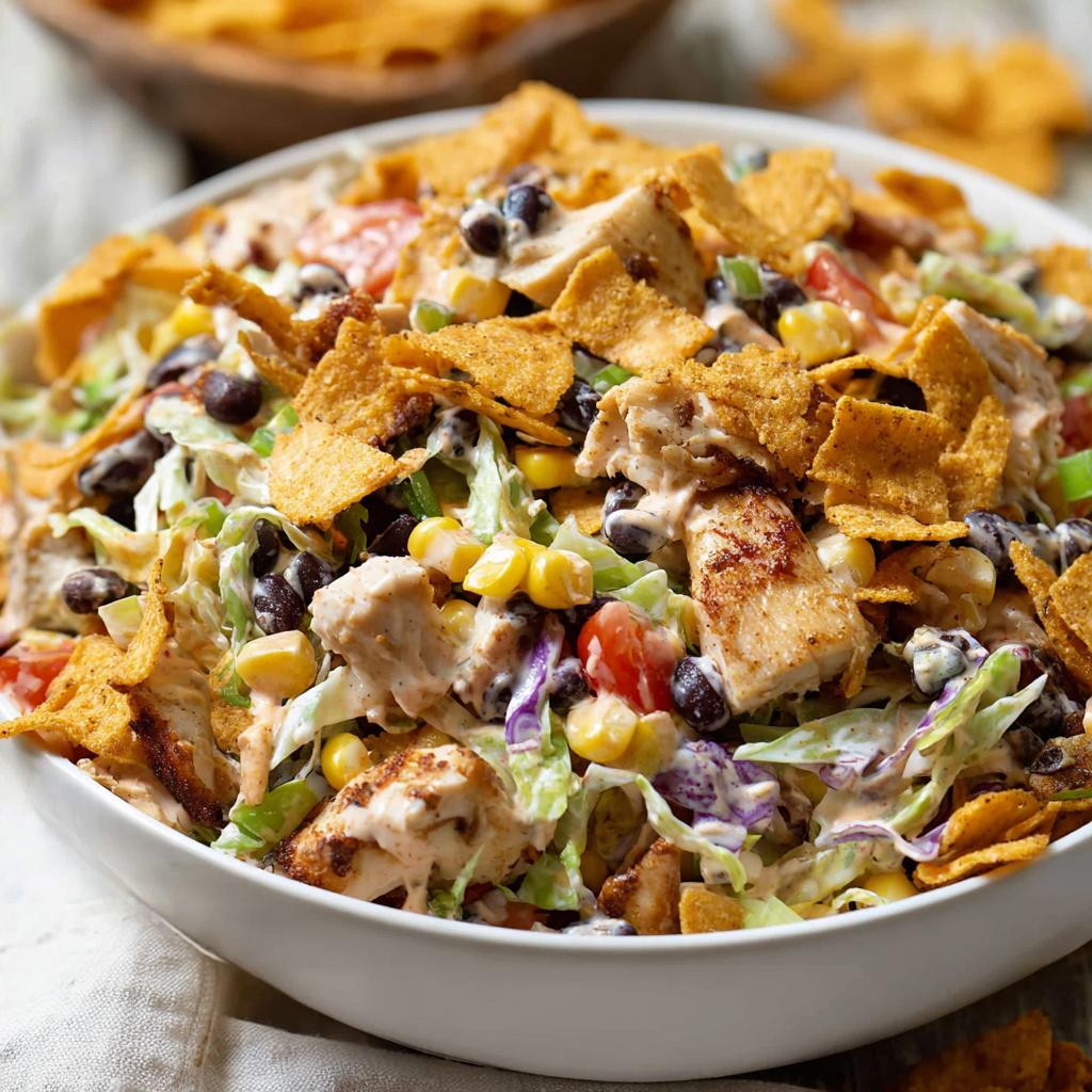 Frito Cowboy Cabbage in a serving bowl