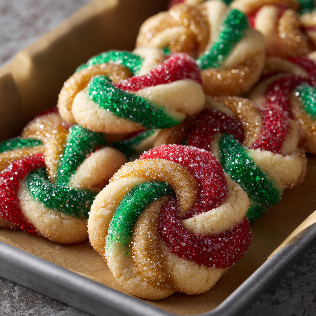 Close-up of icing and sprinkles on cookies