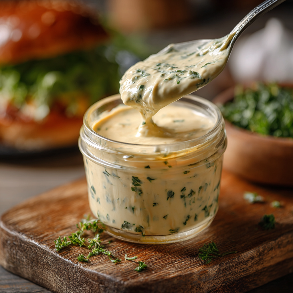 Smash burger with sauce and pickles