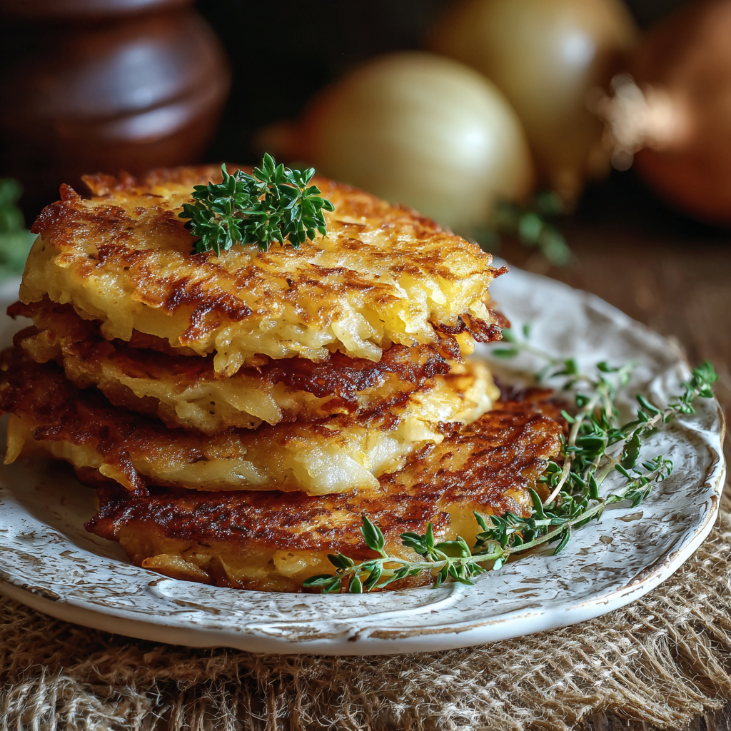 Potato and Onion Cheese Pancakes