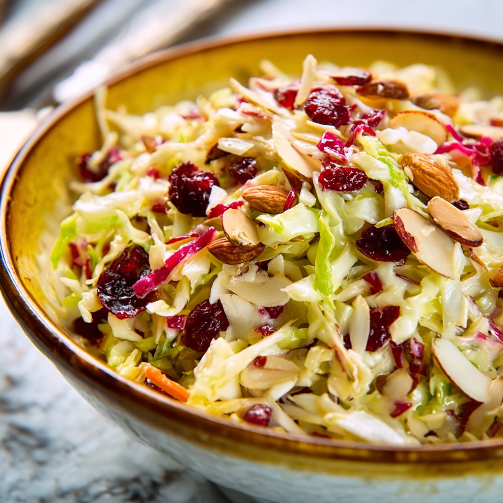 Cranberry Almond Thanksgiving Slaw