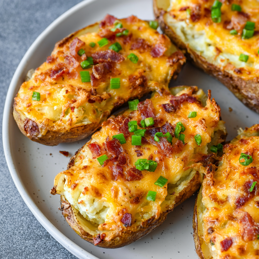 Air fryer twice baked potatoes before second bake
