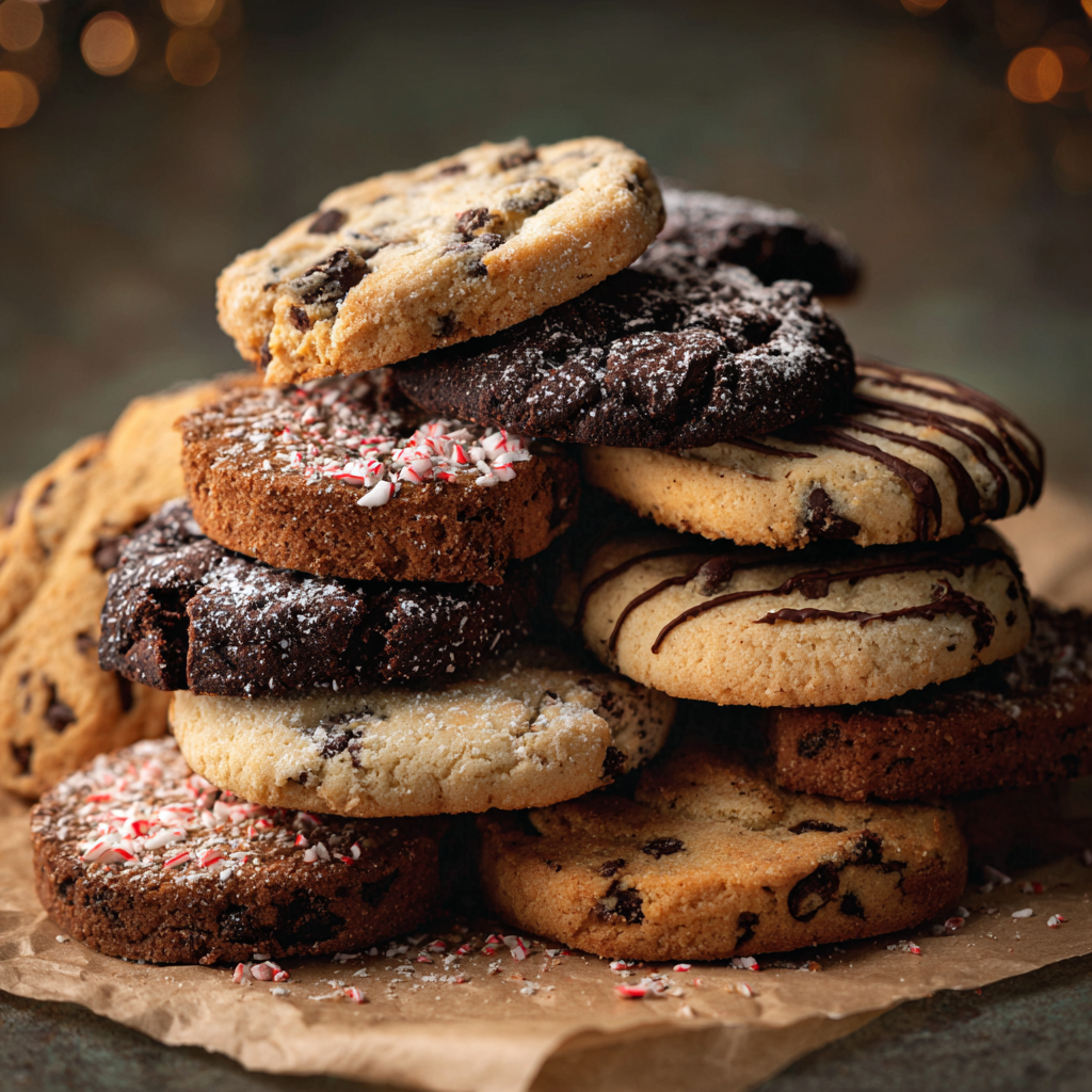 Baked chai-spiced cookies cooling on a wire rack