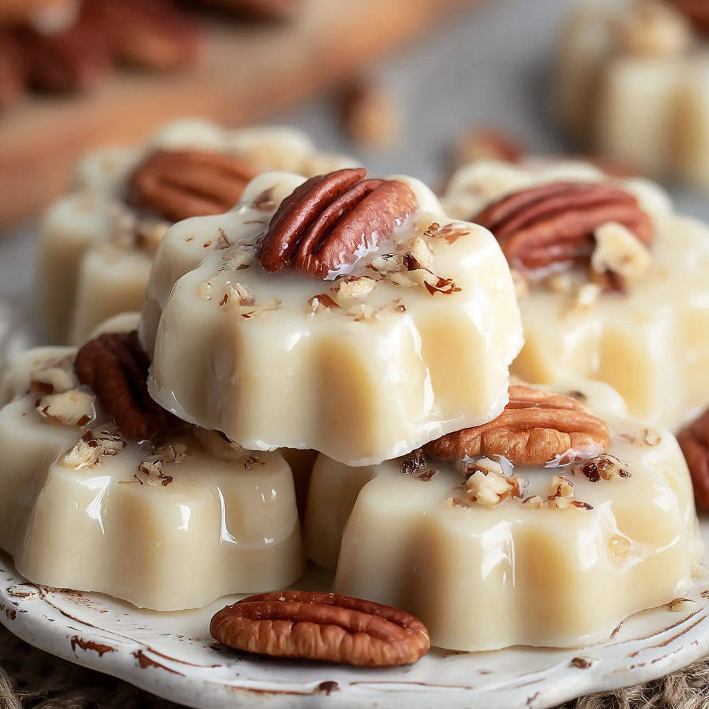 Finished pralines cooling on parchment