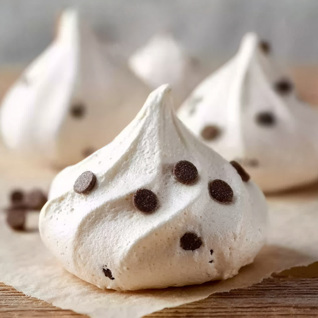 Freshly baked forgotten cookies cooling on a rack