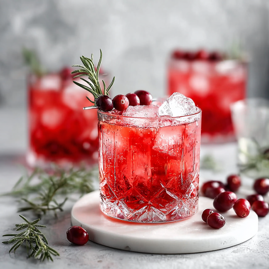Festive spritzer in a pitcher with citrus and rosemary