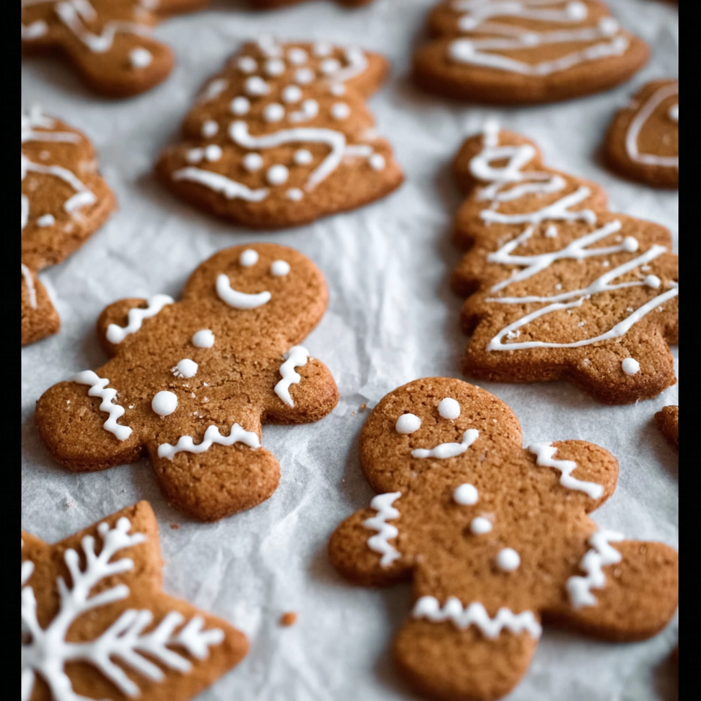 Decorated gingerbread cookies