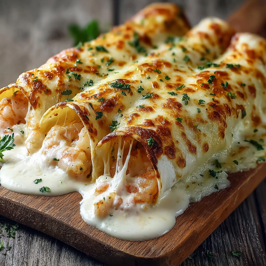 Rolled tortilla bombs in a baking dish before baking