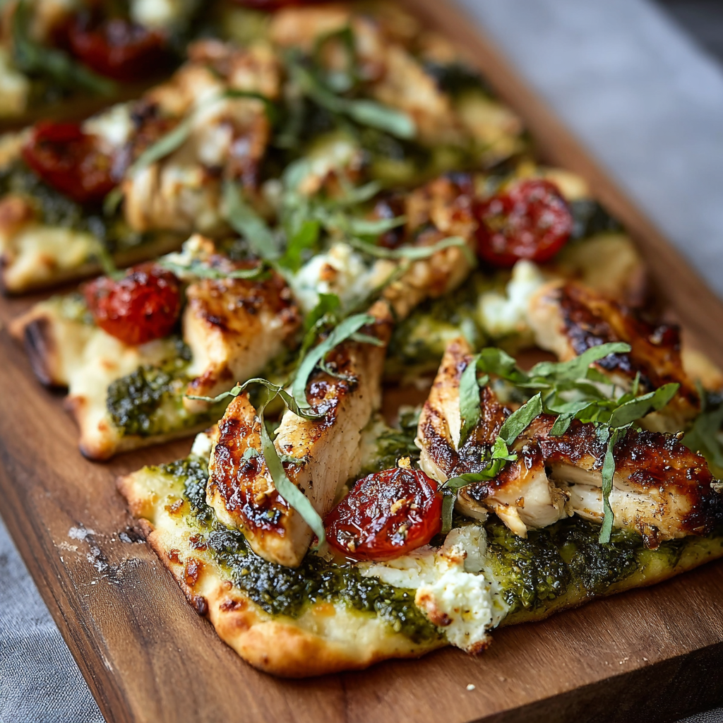 Pesto Chicken Flatbread