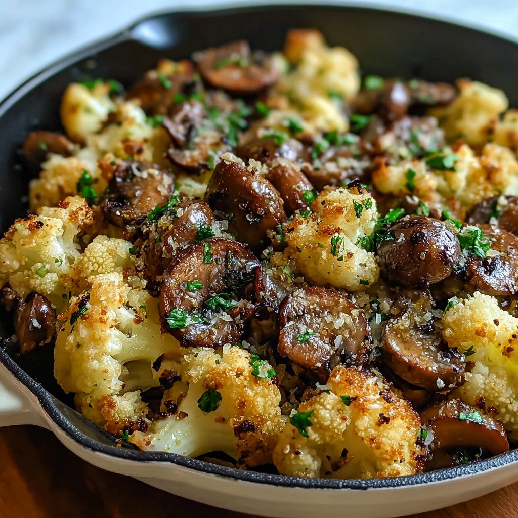 Garlic Cauliflower Mushroom Skillet: Quick & Delicious Dish