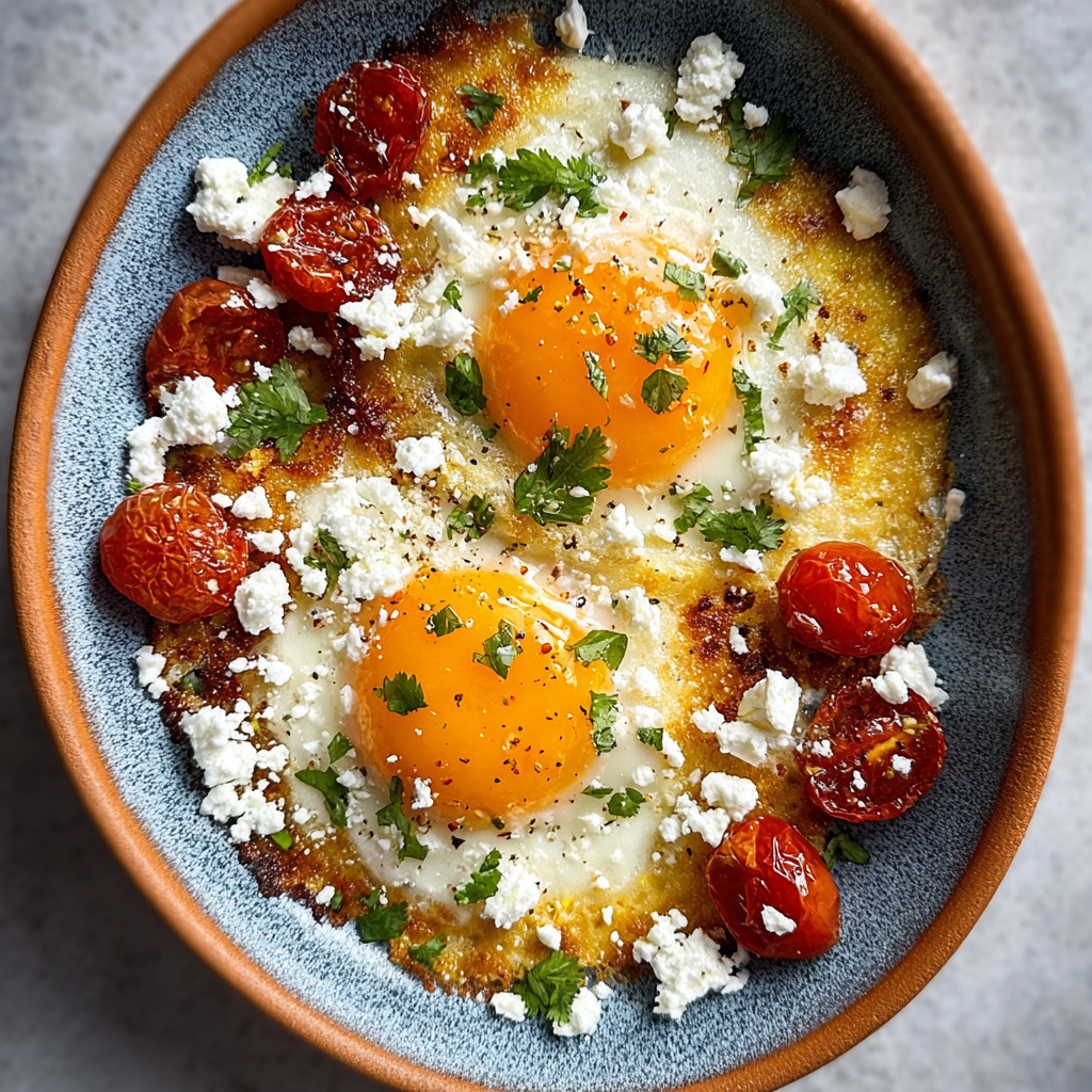Crispy Feta Fried Eggs