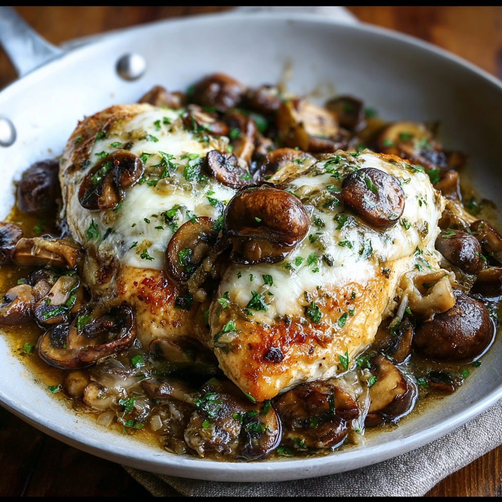 Mushroom Asiago Chicken