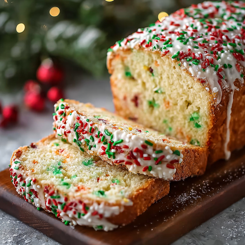 Bowl with batter and sprinkles being folded in