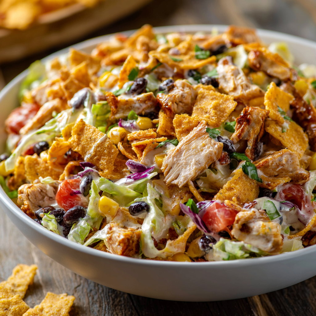 Frito Cowboy Cabbage tossed in chipotle dressing