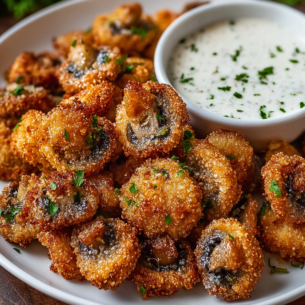 Crispy Ranch-Breaded Mushrooms