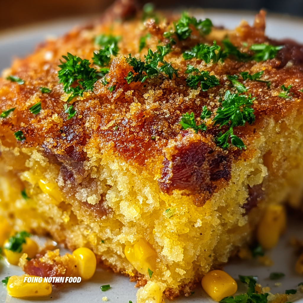Loaded Cornbread Casserole – Southern Comfort in Every Bite
