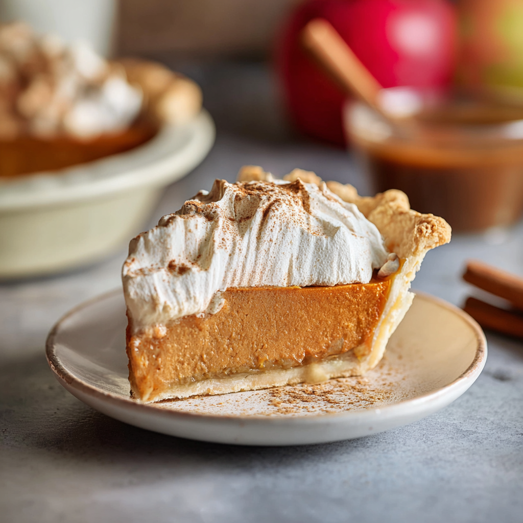 Apple Butter Pie with Cinnamon Whipped Cream