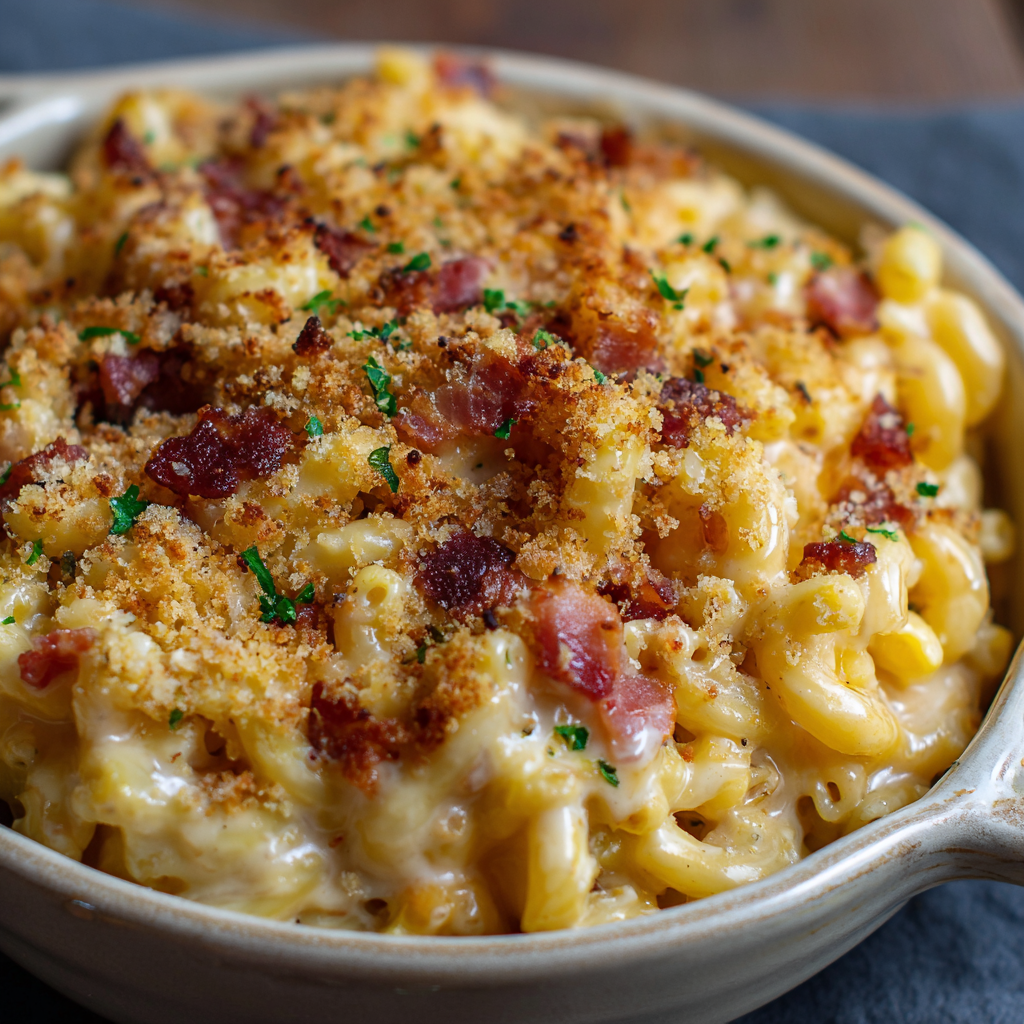 Macaroni Fromage au Crumble de Bacon