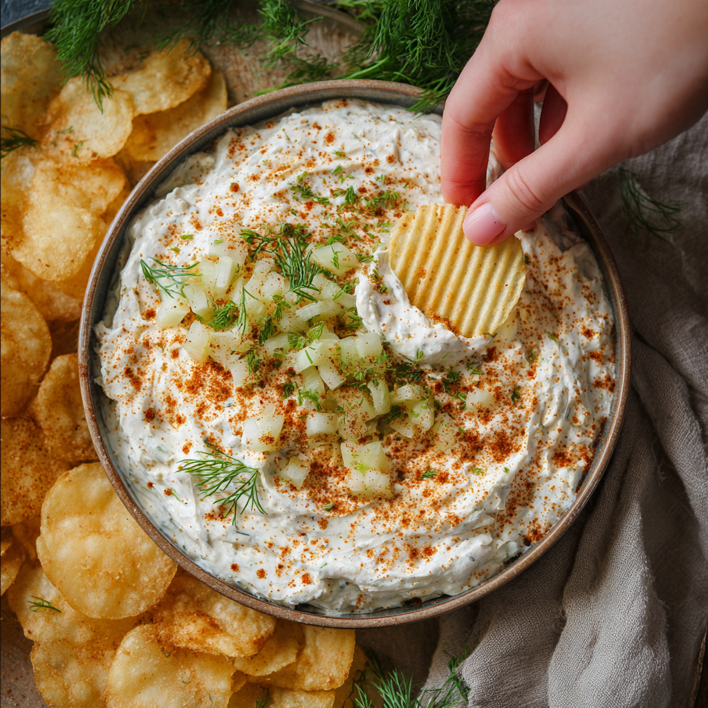 Toasted panko and a bowl of fried pickle dip