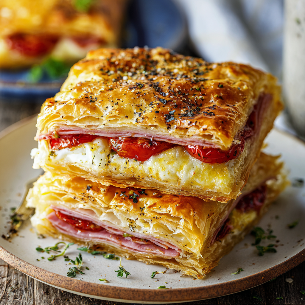 Antipasto Squares - layered in baking dish