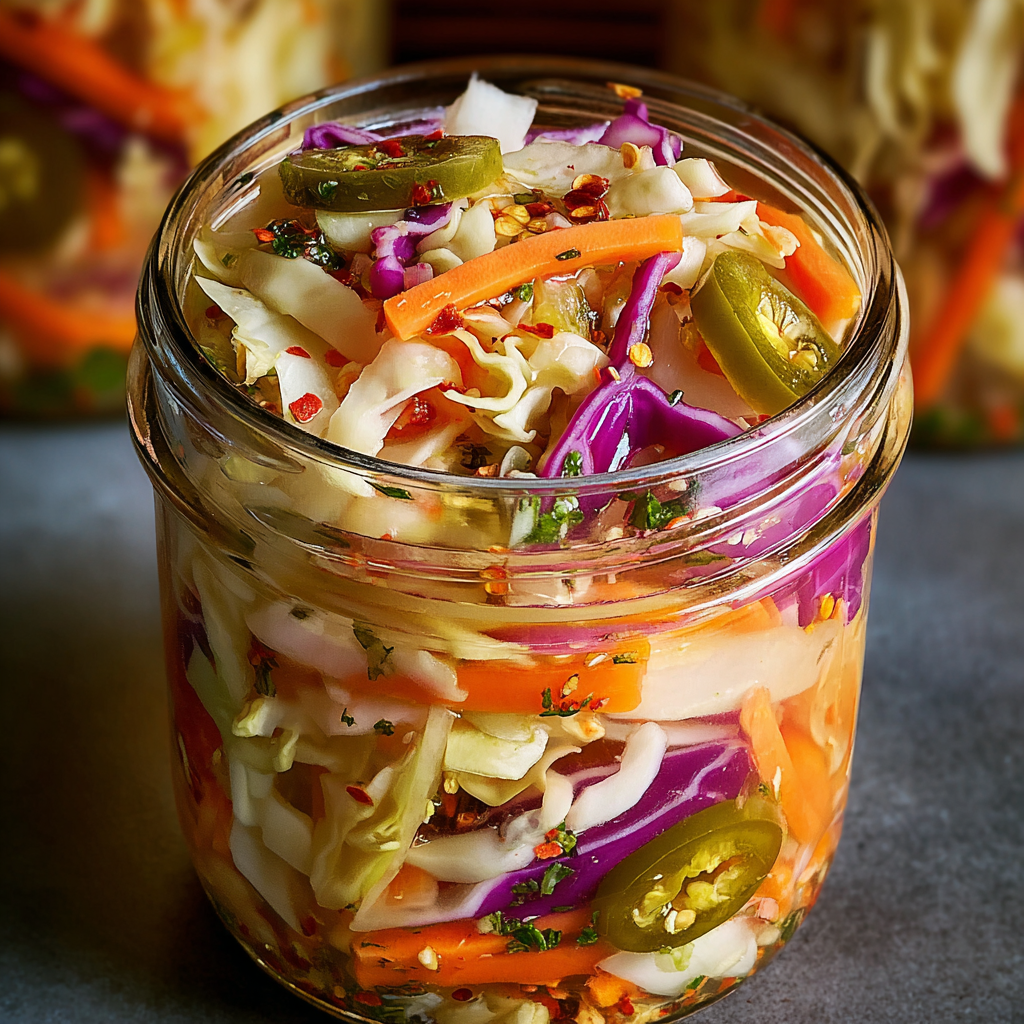 Close-up of shredded cabbage and carrots