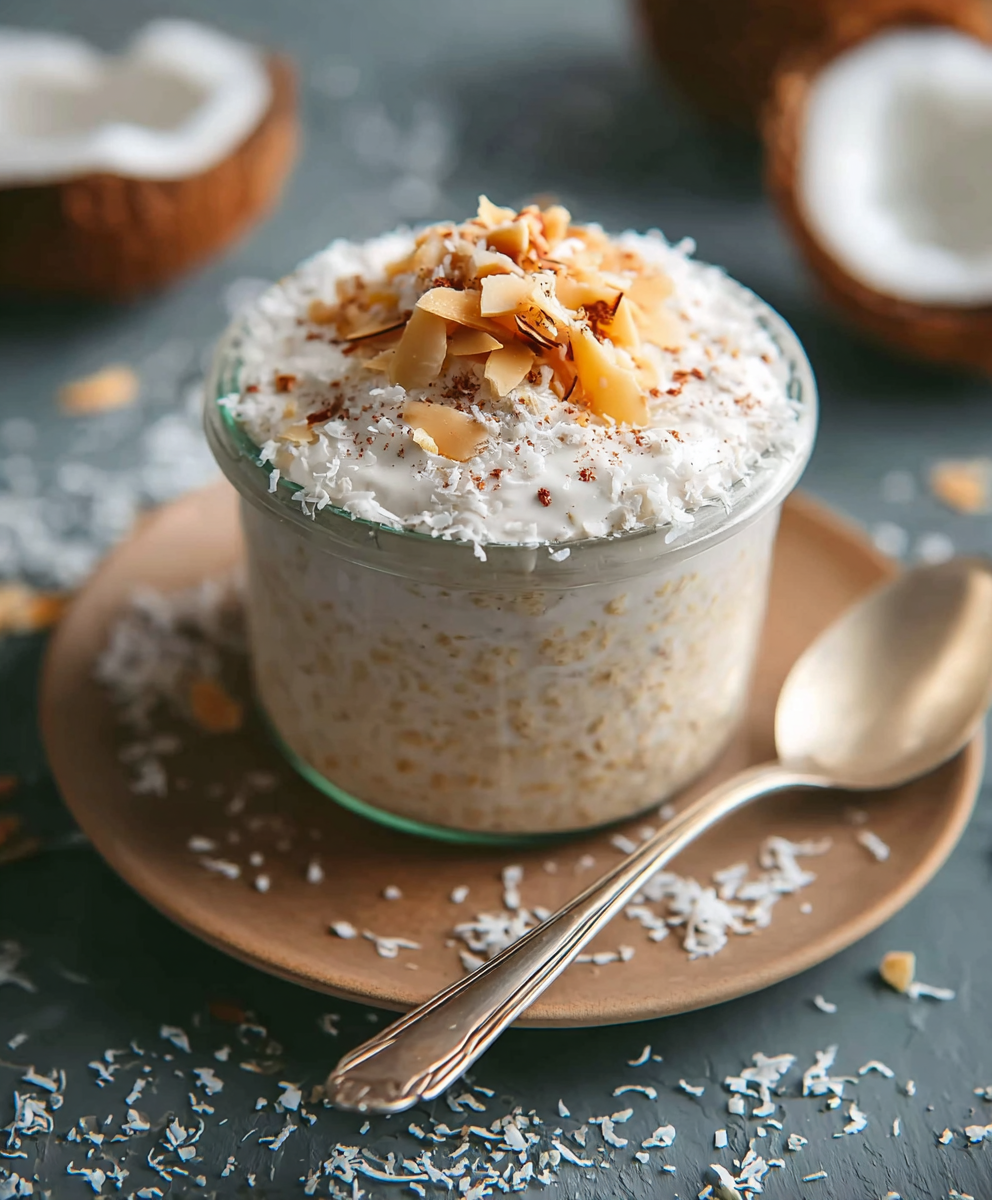 Coconut Cream Pie Overnight Oats
