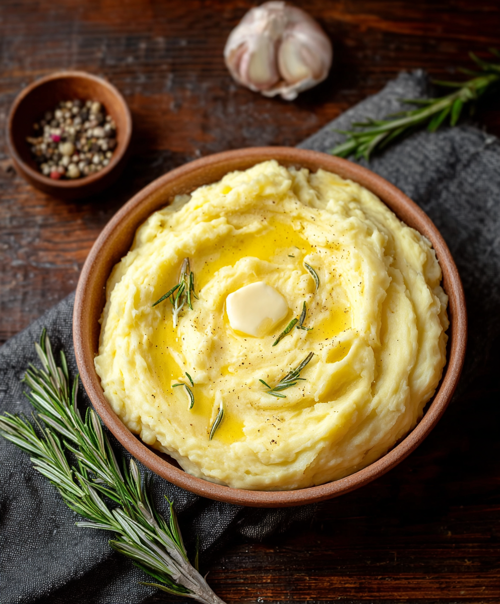 Cream and herb infusion for mashed potatoes