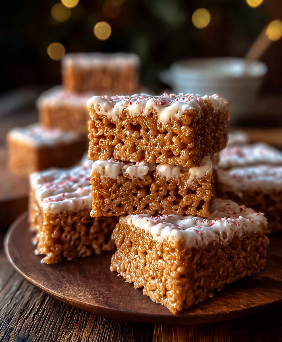 Gingerbread Rice Krispie Treats