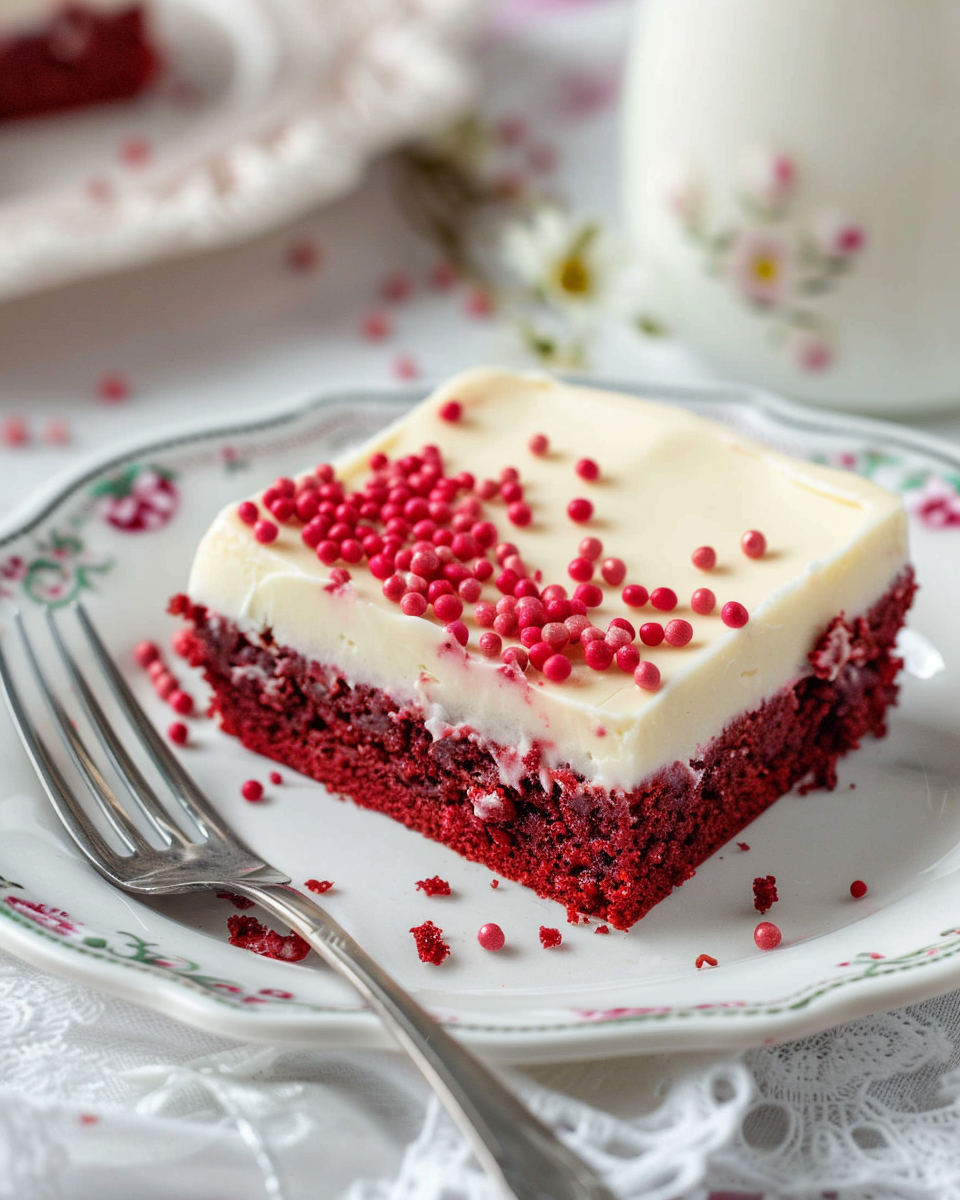 Close-up of cream cheese frosting being spread