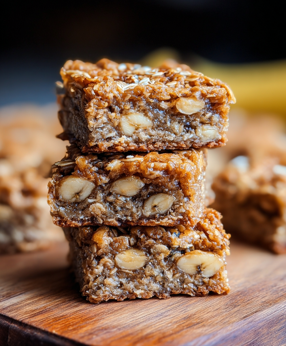 Banana Oatmeal Bars for Healthy Snacking