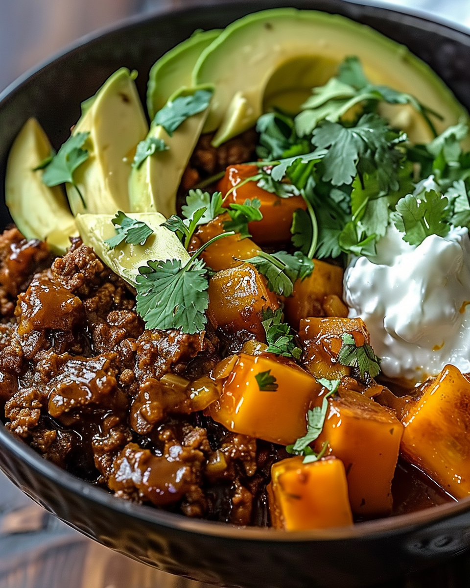 Ground Beef Hot Honey Bowl
