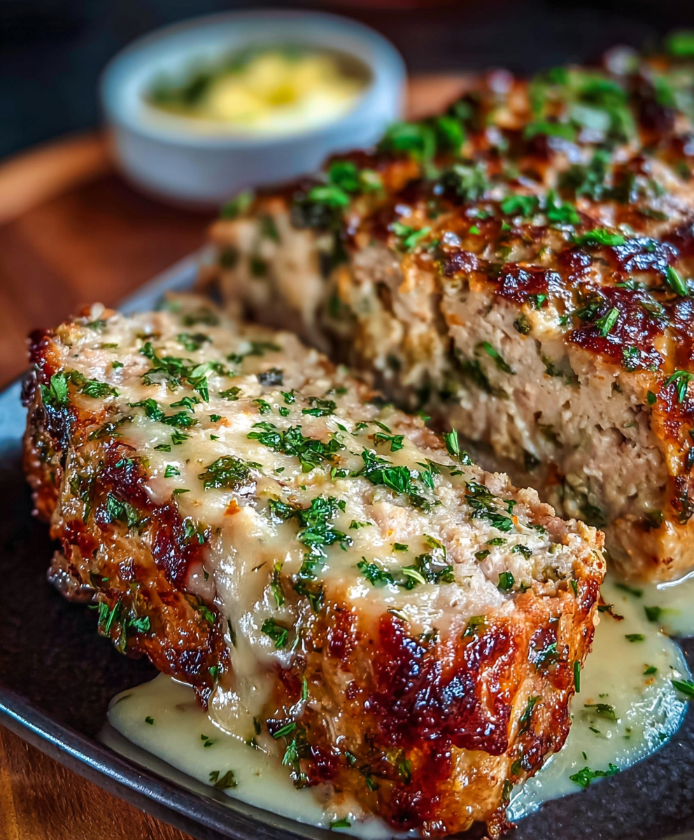 Irresistible Garlic Parmesan Chicken Meatloaf