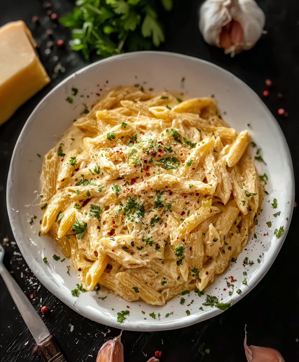 One Pot Creamy Garlic Pasta