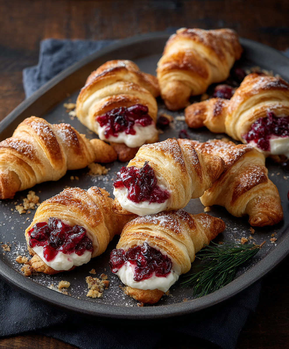 Cranberry Cream Cheese Crescent Bites