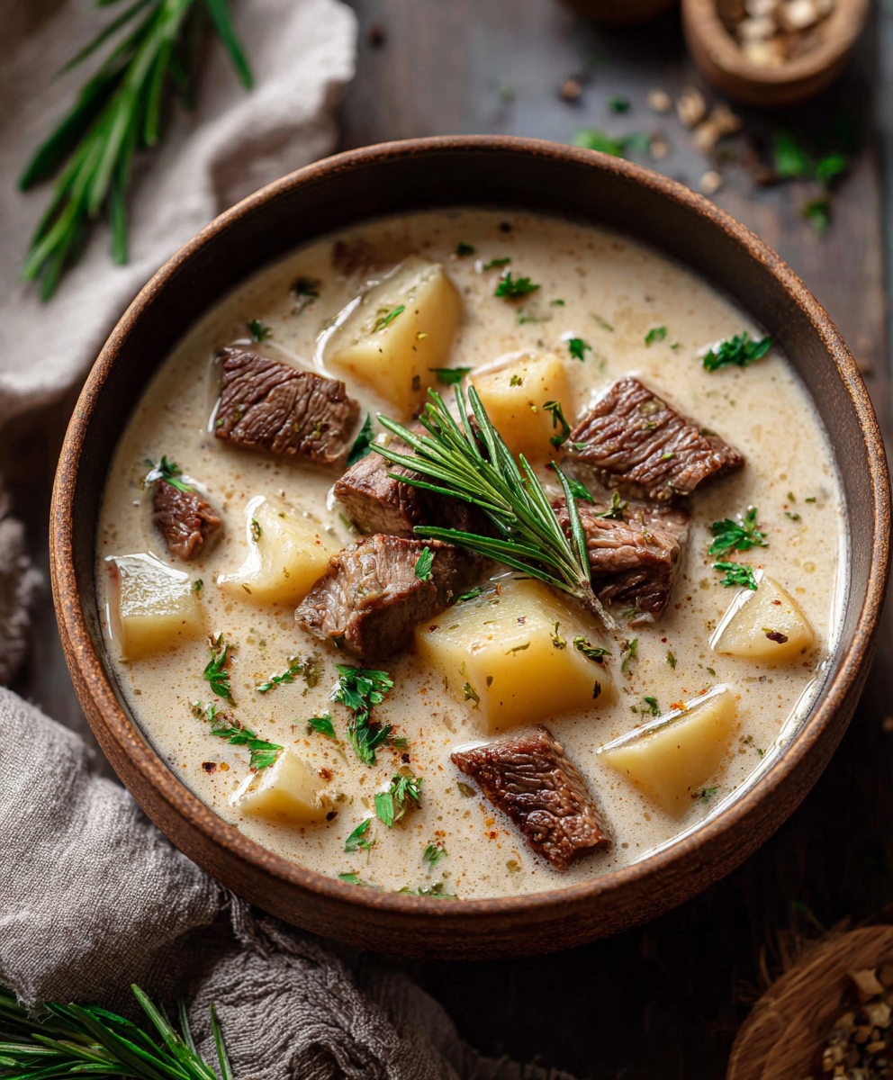 Creamy Steak & Potato Soup