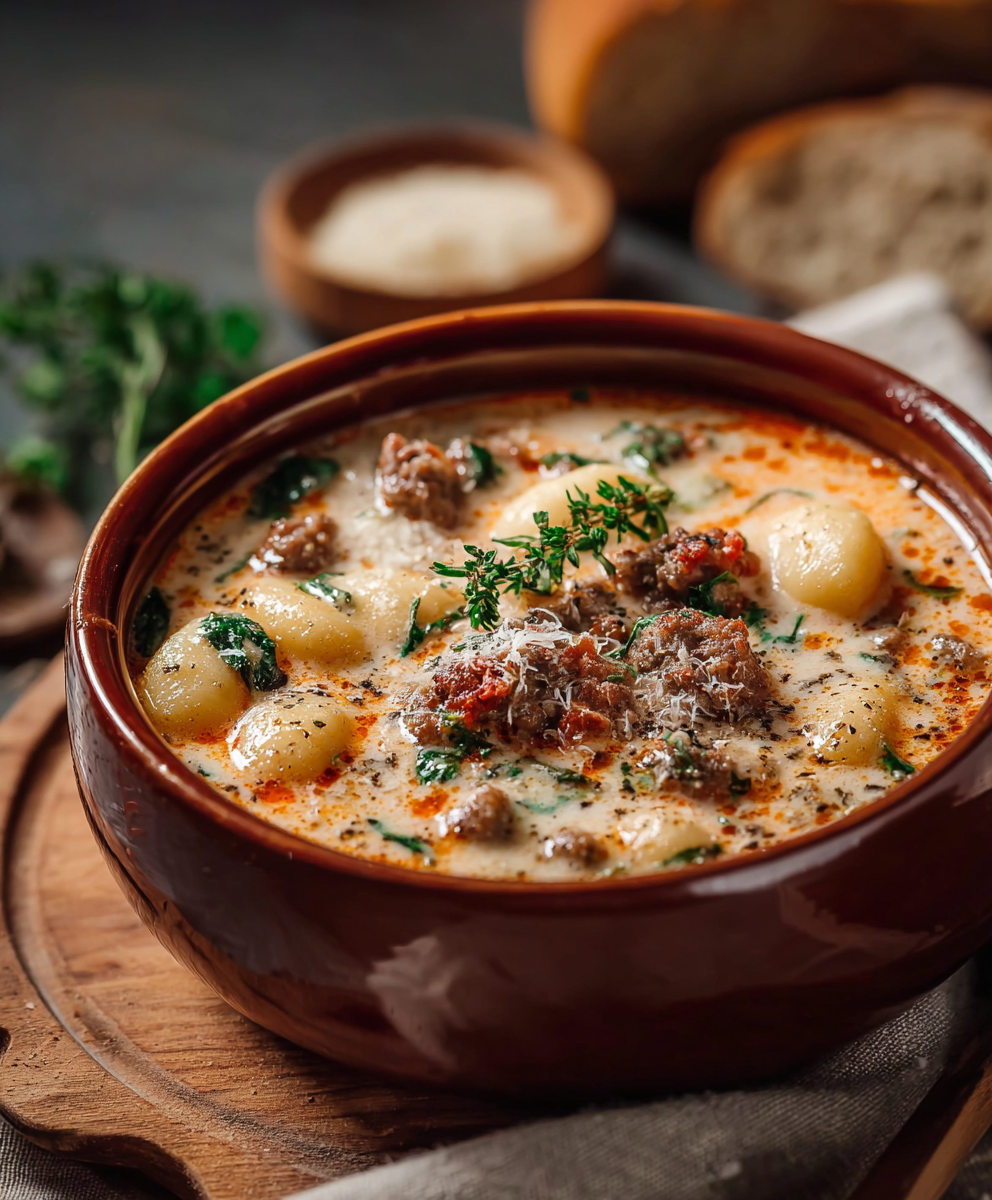 Creamy Italian Sausage Gnocchi Soup