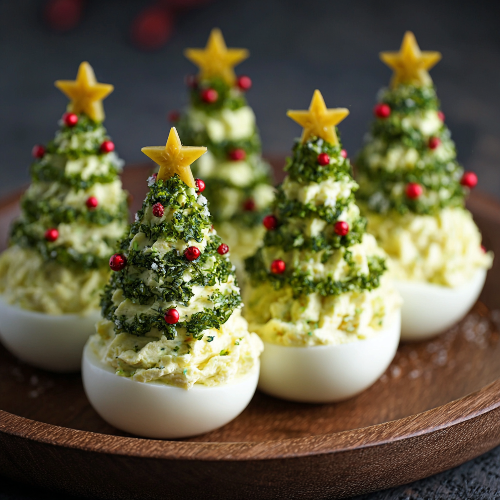 Deviled Egg Christmas Trees