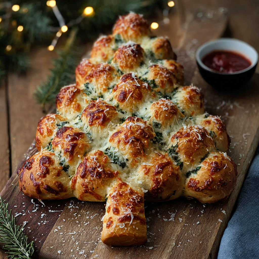 Cheesy Christmas Tree Bread