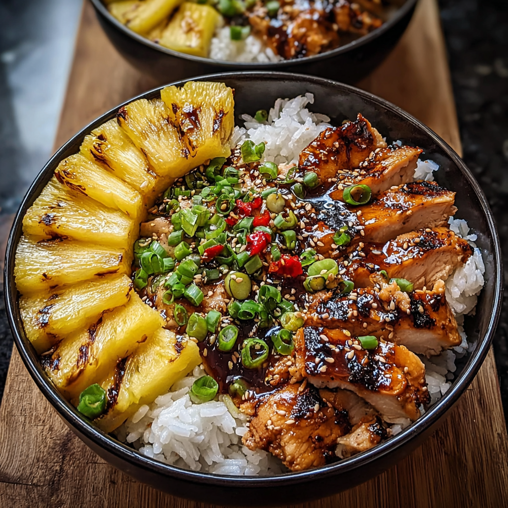 Teriyaki Chicken and Pineapple Bowls